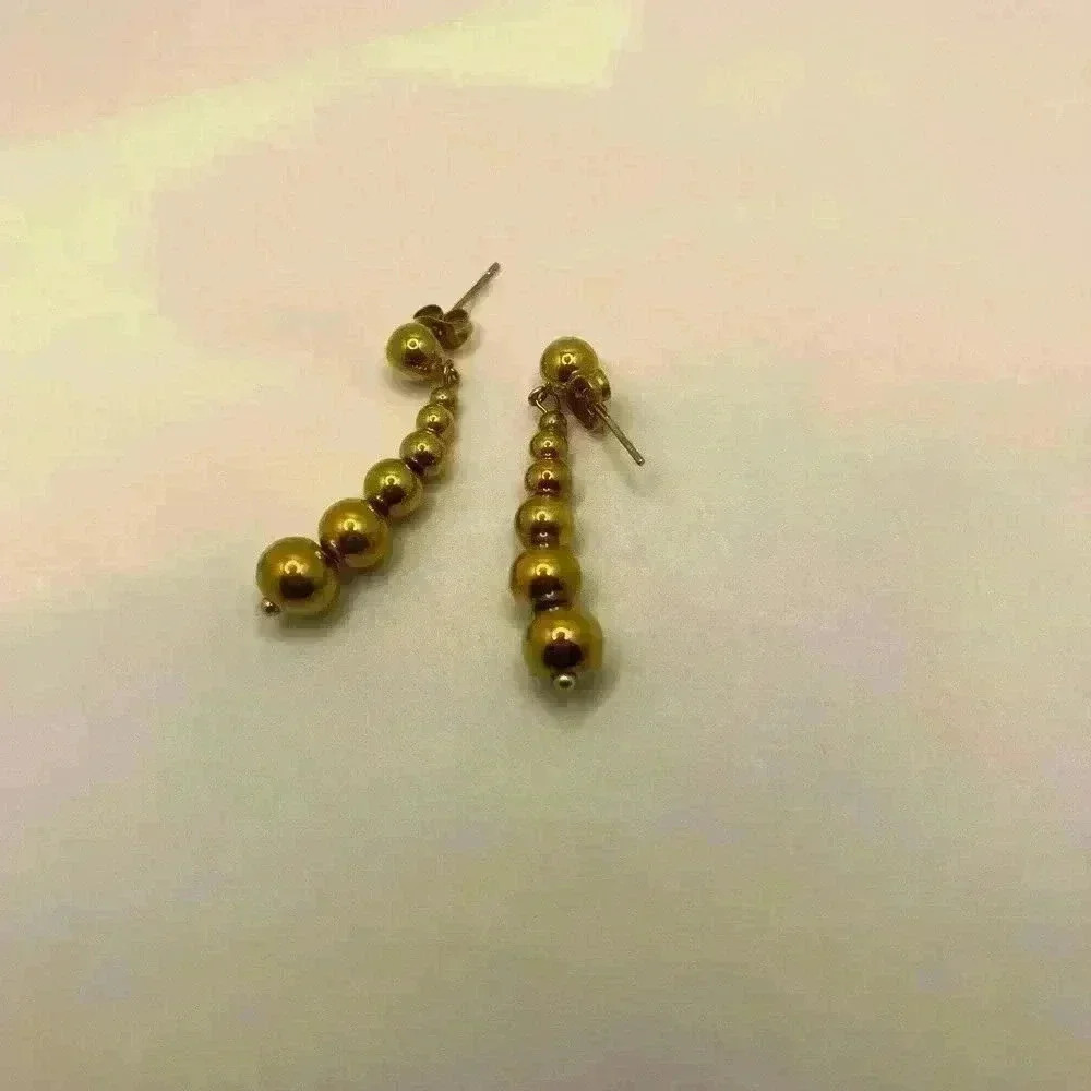 Stainless steel drop earrings - Picture 3 of 4